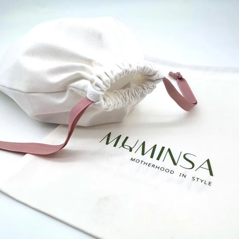 Wholesale Customized Canvas Drawstring Bags Cotton Dust Clothes Hat Shoe Storage Bag for Handbag