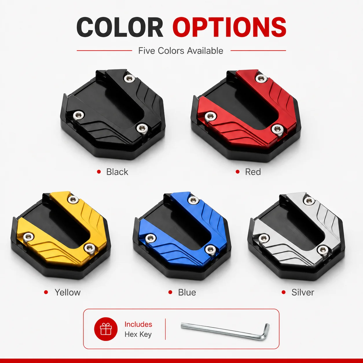 PINMOAP 1PC Bicycle Kickstand Foot Pad Enlarger Anti Slip Side Stand Base Mountain Road Bike Parking Support Ground Protection