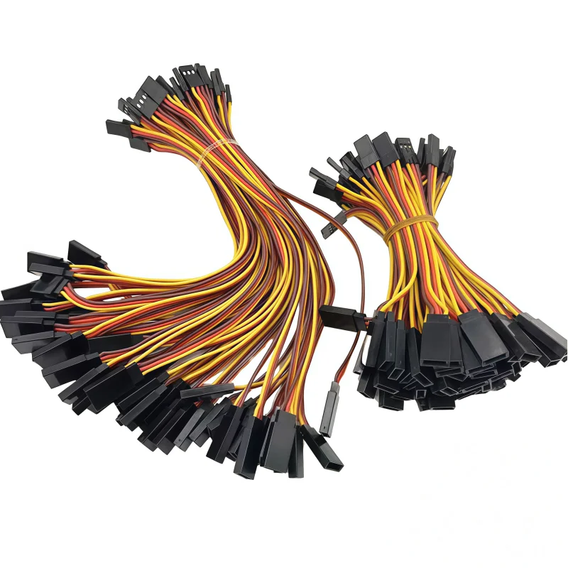 

10pcs/lot 100 /150 / 200 / 300 / 500 / 1000mm extra-long split line signal wire for model aircraft servo extension Male to Femal