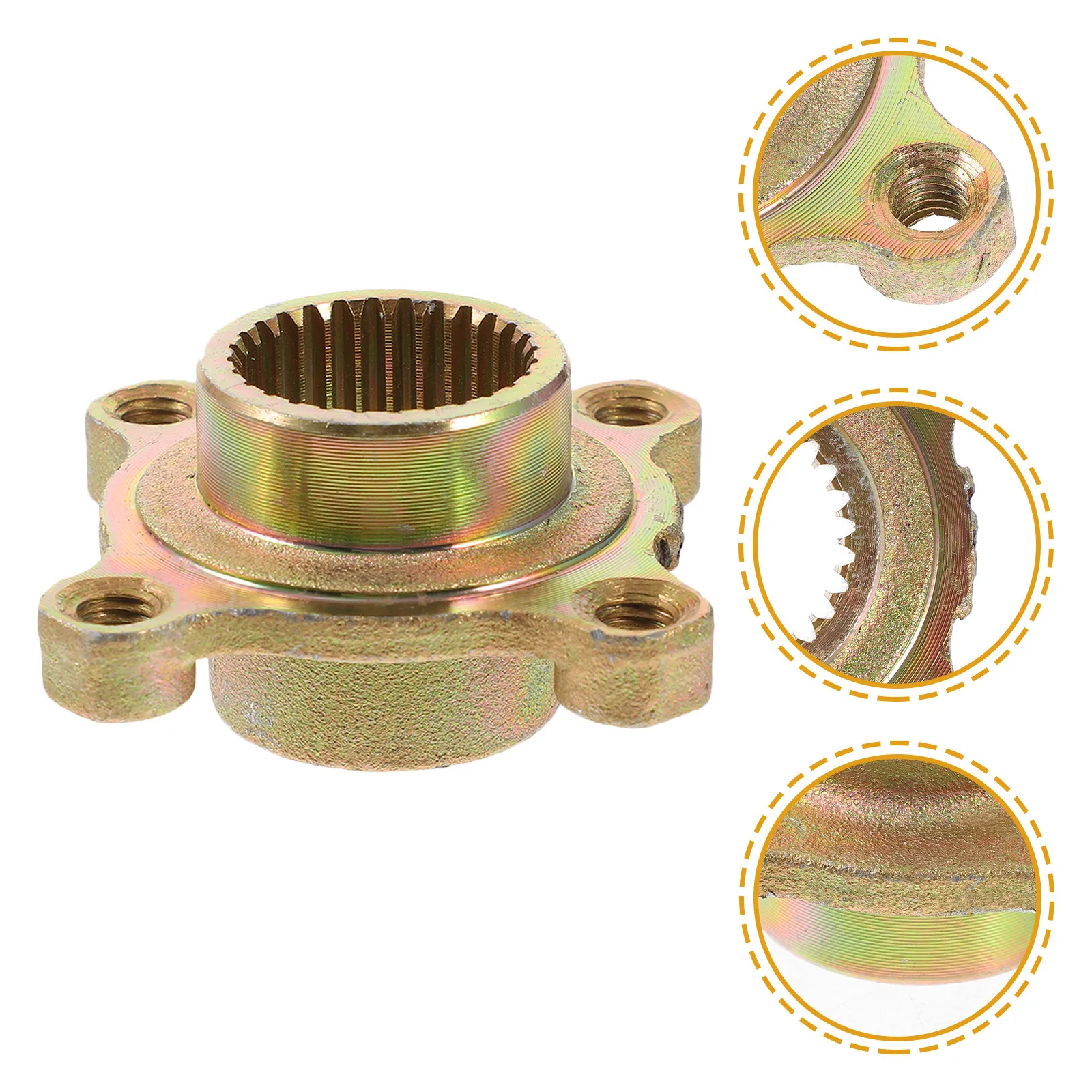 High Strength Chain Wheel Brake Disc Fixed Seat Rear Axle Hub for Atv Go Kart Rear Wheel Rim Hub Atv Part Go Kart Part