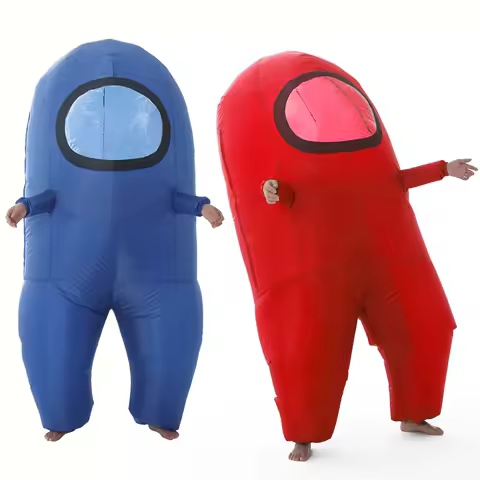 Inflatable Astronaut Costume for Adult Blow Up Spacesuit Cosplay Costume Funny Halloween Party Carnival Costume Suit