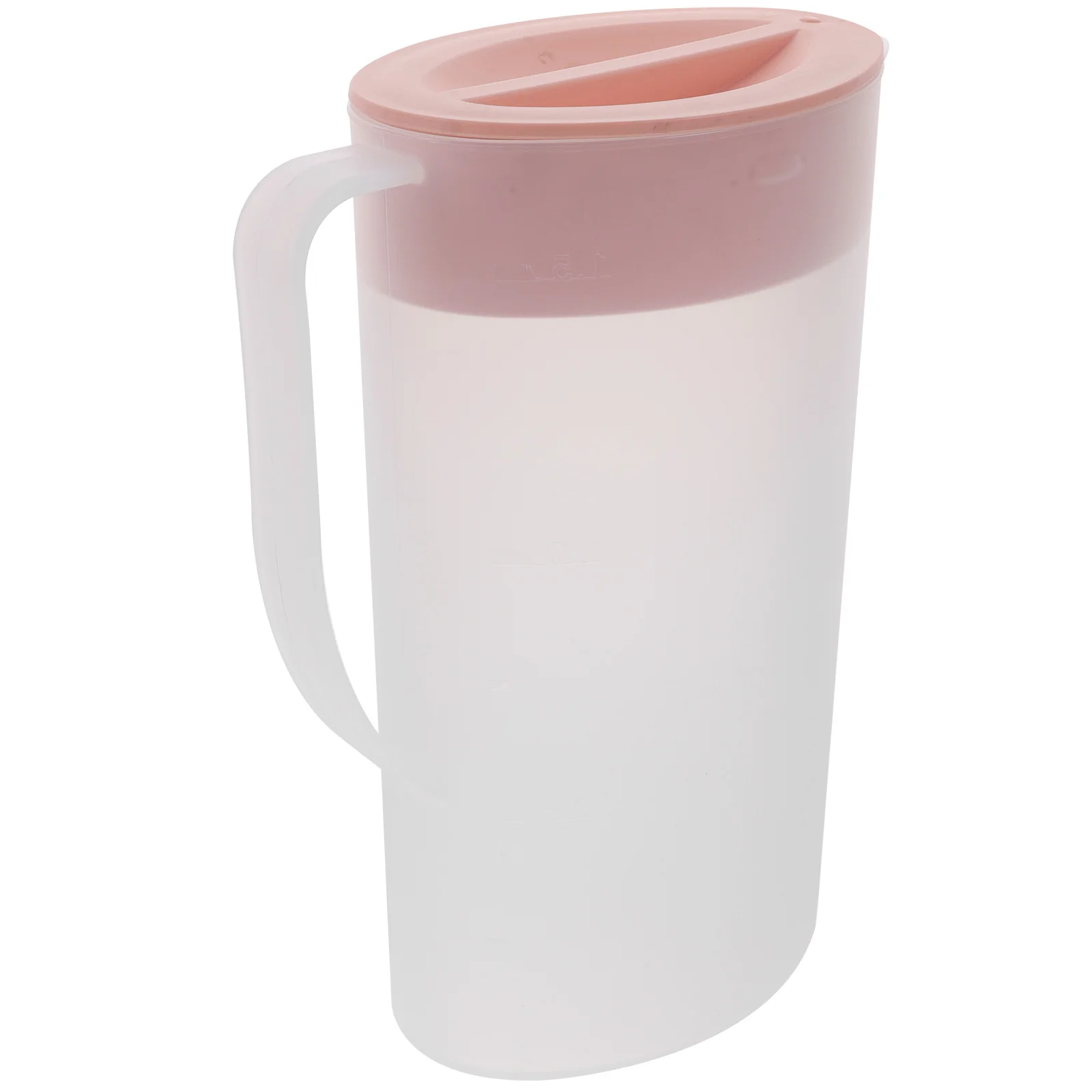 

1.6L Plastic Beverage Kettle Heat Resistant Cold Water Jug Juice Pitcher Lid Pink V Shape Sprout Easy Pour Anti Explosion