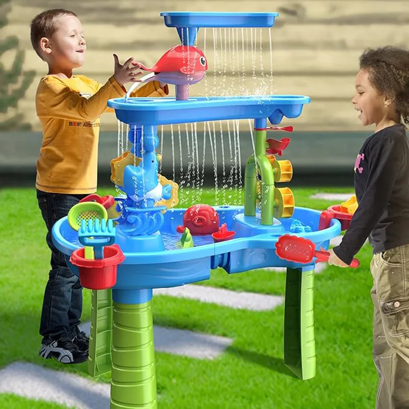 Summer Outdoor Playing Toy Water Table   Children Beach Table Toy with Full Accessories