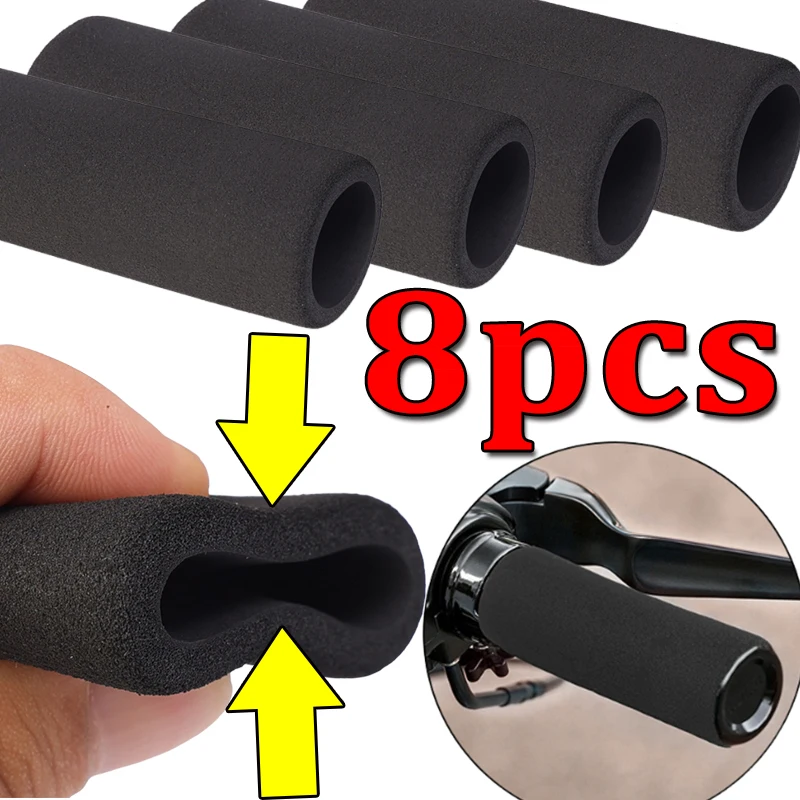 1/4/8PCS Motorcycle Slip-on Foam Anti-slip Moto Handle Levers Grips Handlebar Cover Anti Vibration Comfort Handlebar Grip Sleeve