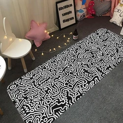 Bathroom Rugs Doodle Bedside Carpet Keiths Harings Entrance Doormat Kitchen Hallway Non-slip Mat Living Room Decor Wedding Gifts