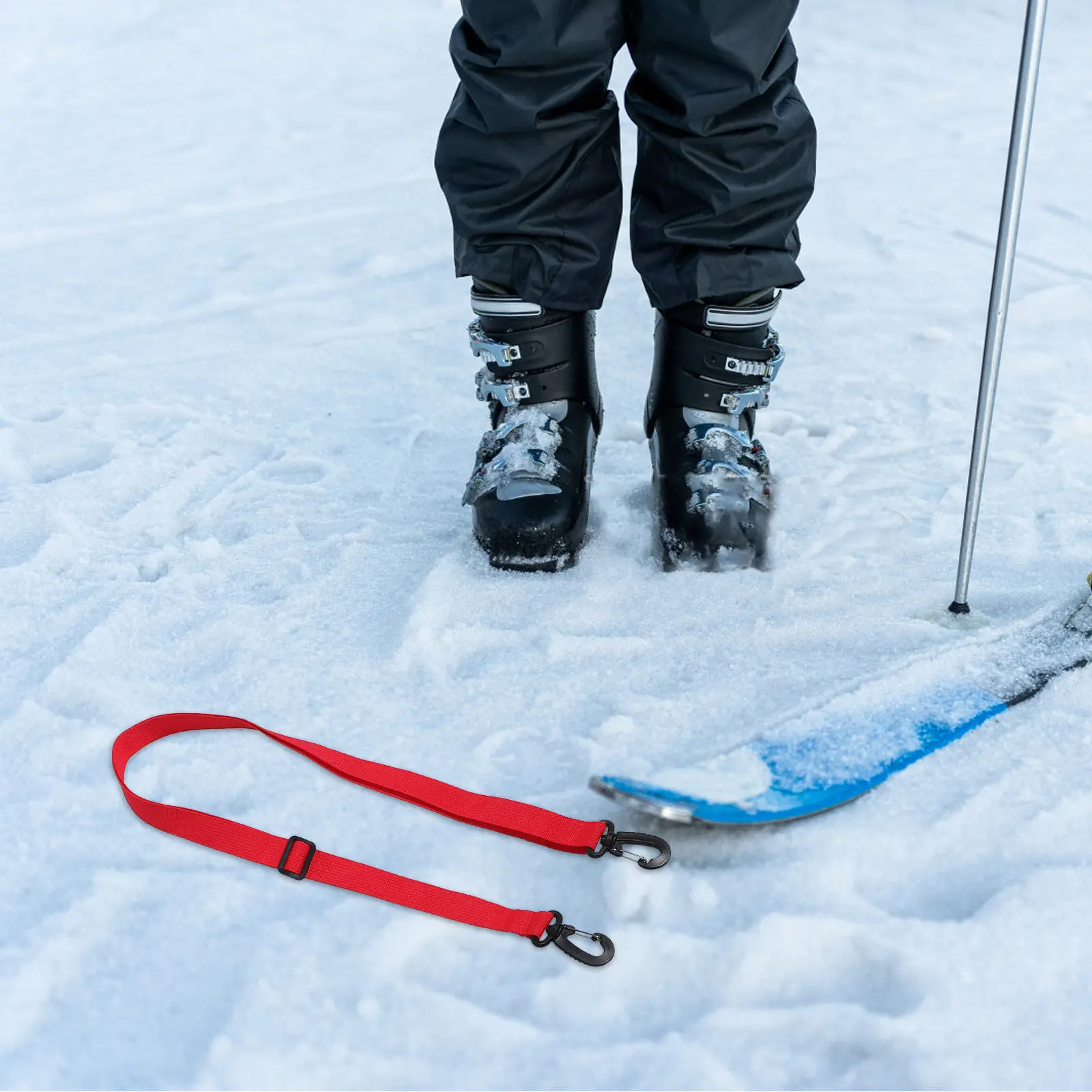 

4Pcs Ski Boots Carrying Rope Adjustable Boot Carry Sling Strap for Roller Skates Ice Skates Snowboard Outdoor Winter Gear Leash