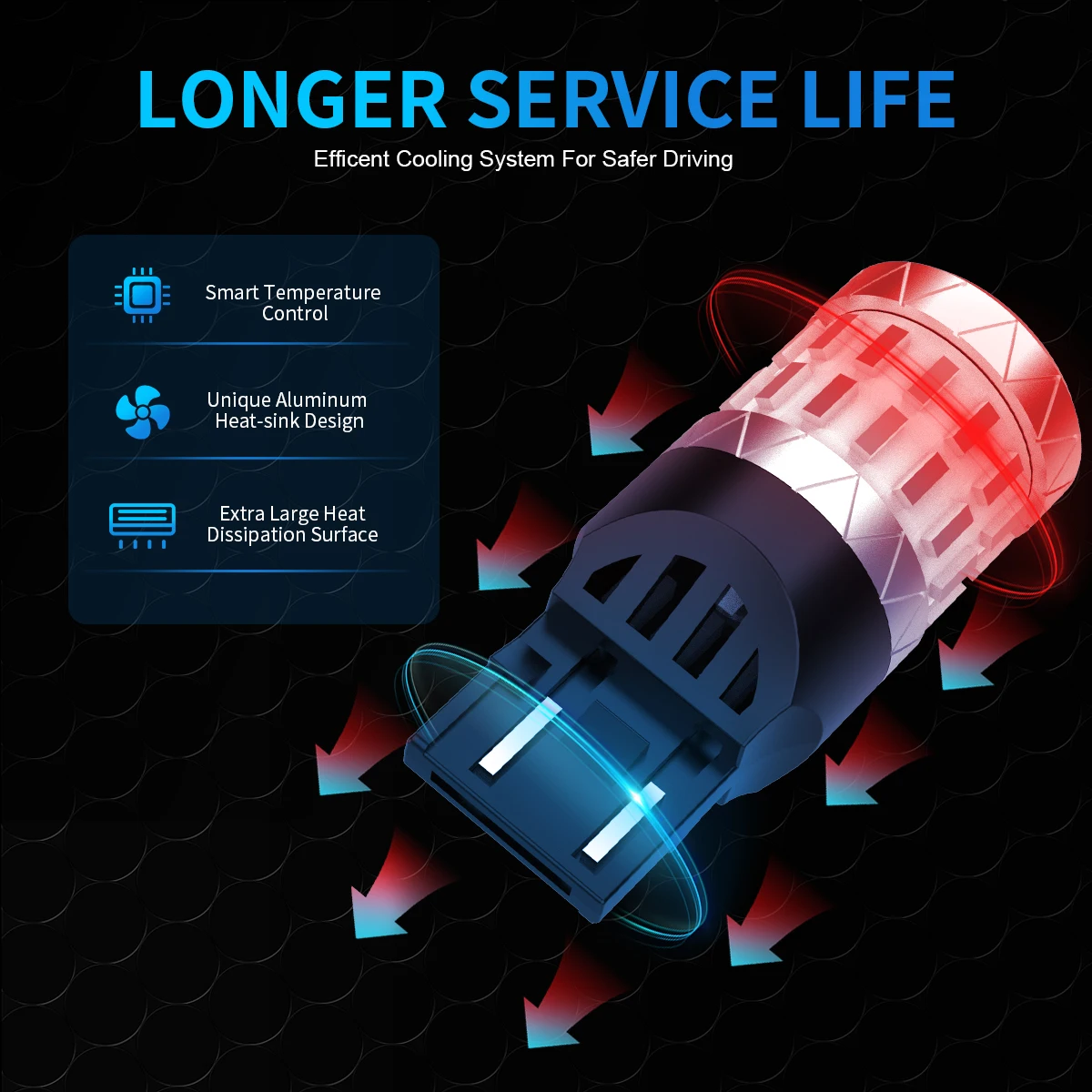 NLpearl 2X7443 LED Lampu Rem Canbus T20 7440 W21W WY215W LED Putih DRL Lampu Mundur Parkir untuk Lampu Otomatis Mobil 6000K Putih