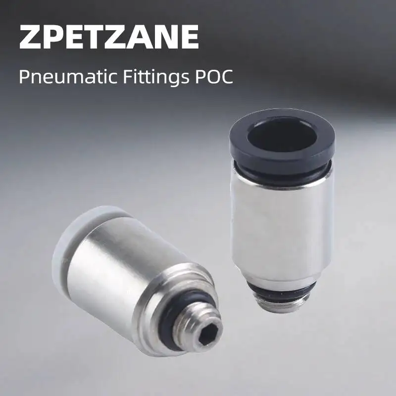 

Мини-пневматические фитинги POC 3/4/5/6 мм-M3/M5/M6 01, прямая воздушная труба с круглой резьбой и шестиугольным отверстием, микро