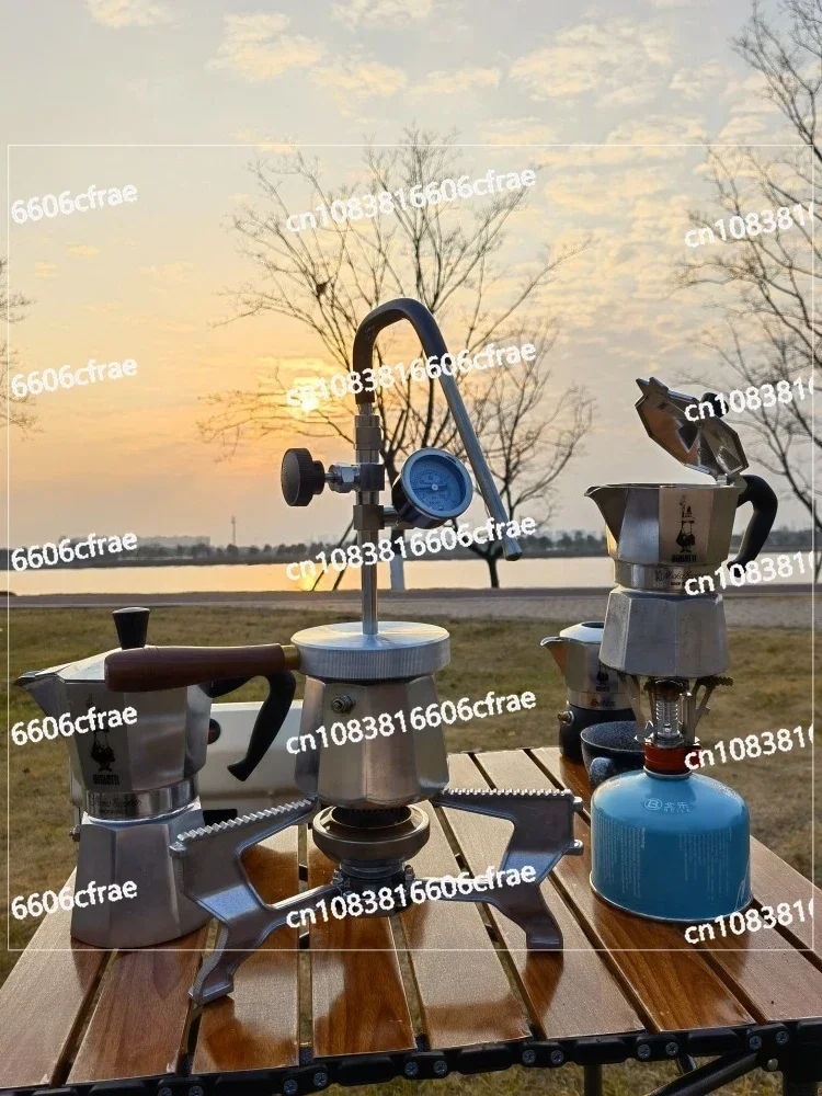 Steam Milk Foam Machine 4bar Thickened Large Pot Mocha Pot Partner Camping Outdoor Latte Artifact