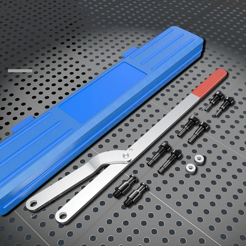 Belt pulley support wrench, automotive clutch camshaft pulley removal and installation tool, interchangeable car repair tool