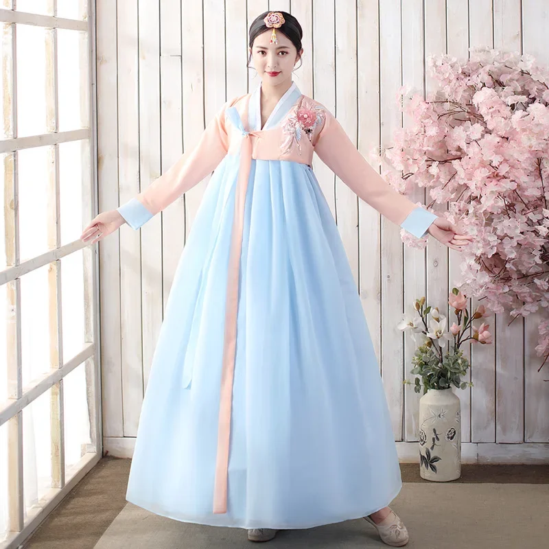 

Ancient Women Hanbok Dress Korean Hanbok Traditional Party Asian Palace Cosplay Performance Clothing Folk Stage Dance Costume