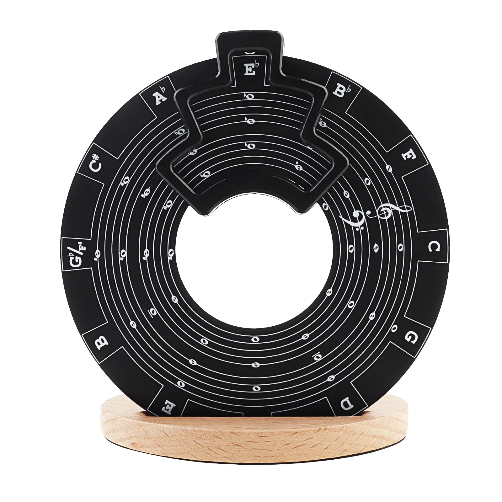 Acrylic Circle of Fifths Chord Melody Wheel for Musicians Songwriting with Solid Wood Stand Holder, Music Theory Learning Tool - view 5