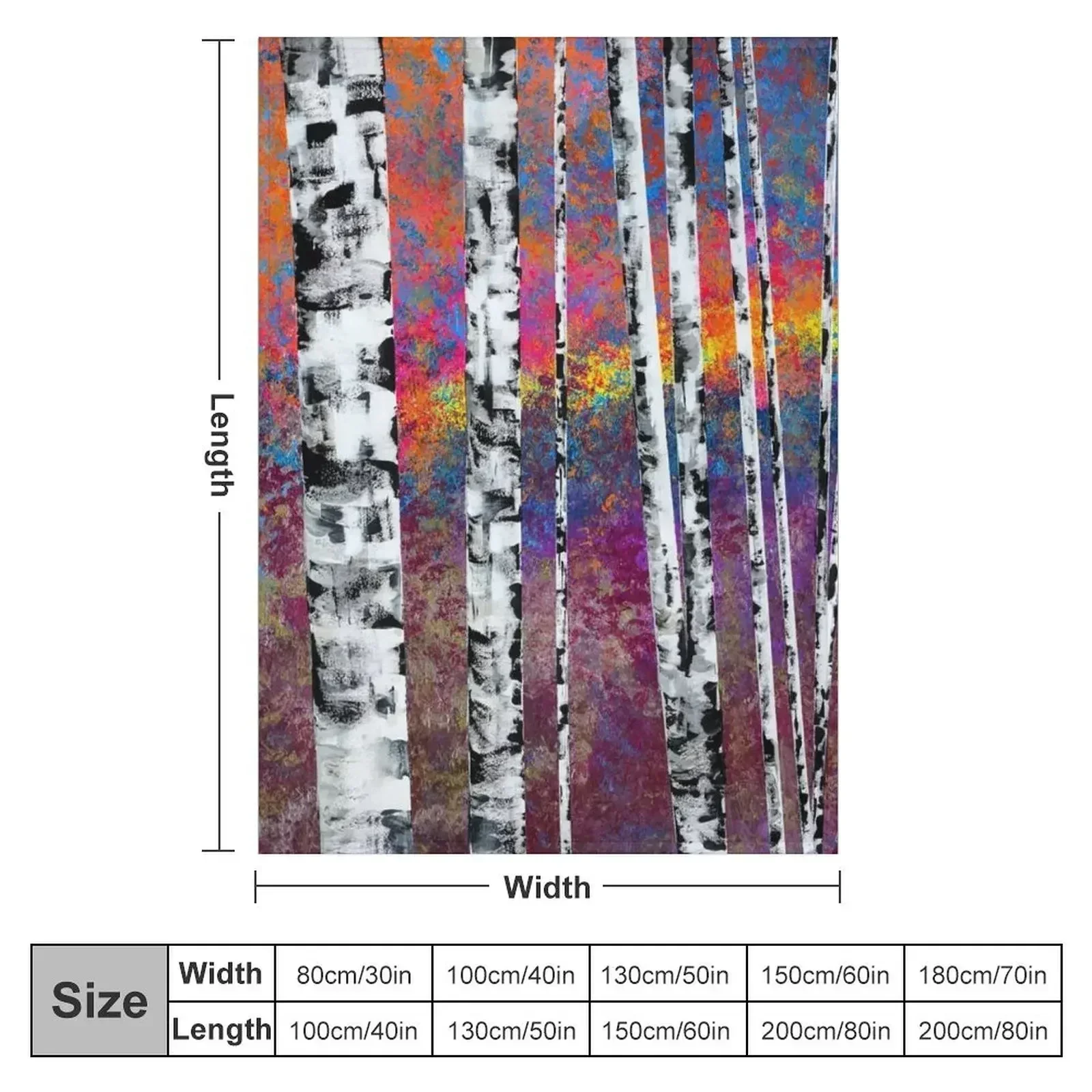 Birches Throw Blanket couch cozy soft plush fuzzy picnic outdoor blanket