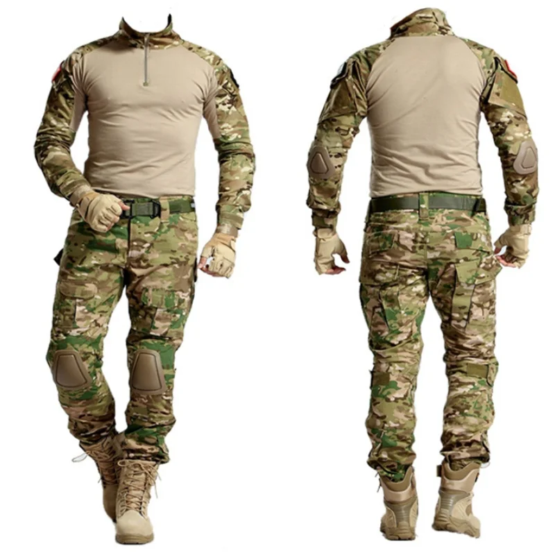 

Multicam Camouflage Tactical BDU Uniform Camo Men Airsoft Paintball Combat Shirt Pants Suit Training Hunting Clothes