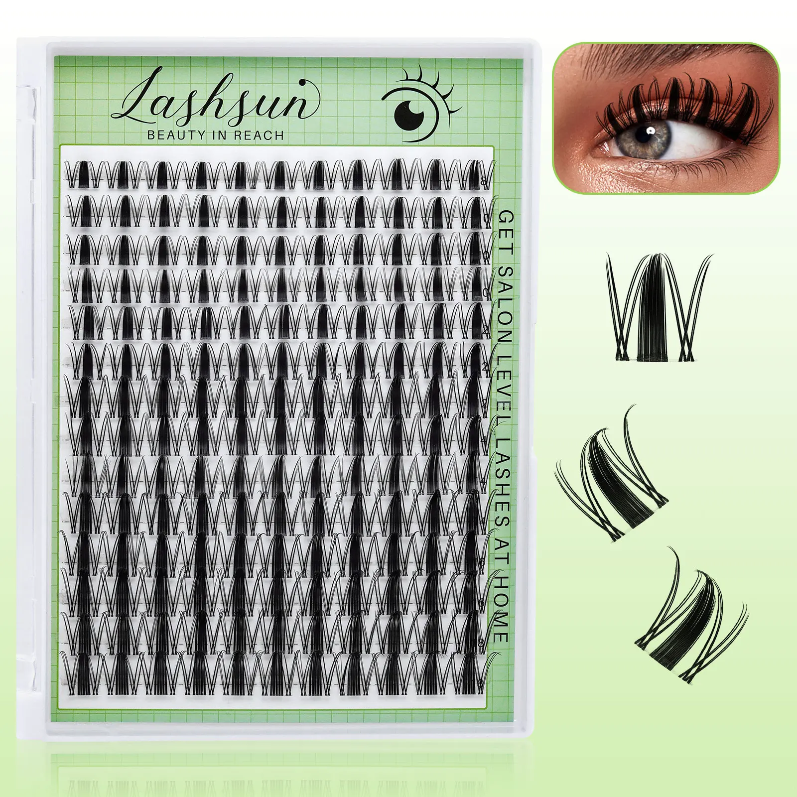 Fairy Lash Clusters 8-18mm Manga Eyelash Clusters D Curl - WideSpan DIY Eyelash Extensions Wet-Look Spiky Anime Lashes Individua