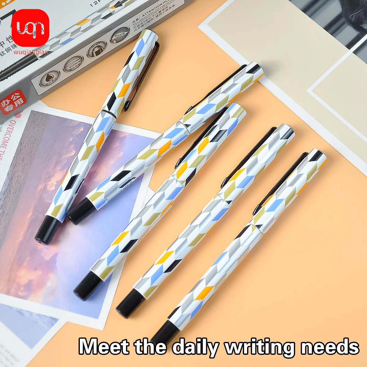 

WQN-3/6/12PCS High Value Gel Pen 0.5mm Nib Black Ink Smooth Writing School and Office Stationery Supplies
