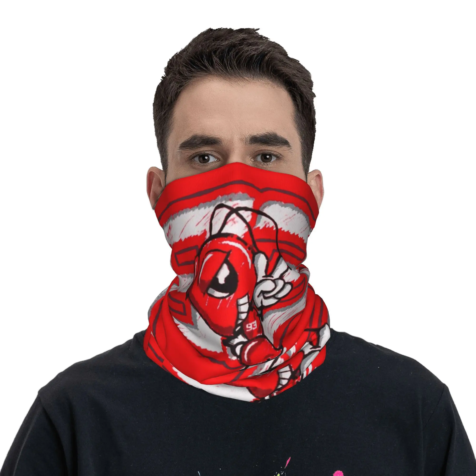 مخصص M-Marcs سباق السيارات 93 باندانا الرقبة أدفأ الرجال النساء الشتاء التزلج وشاح أنبوبي الجراب دراجة نارية واقي الوجه