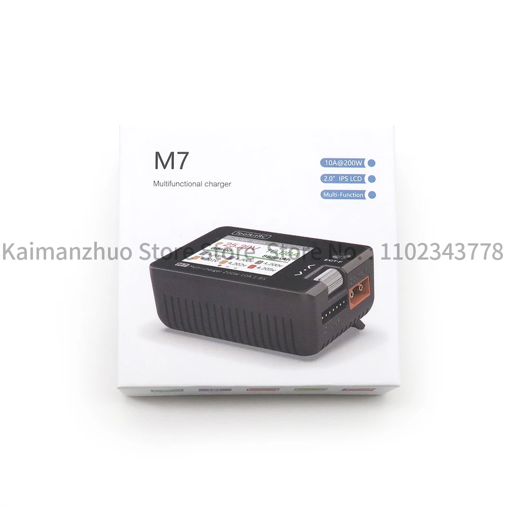 In Stock New ToolkitRC M7 200w 10A Multi Function Smart Balance Charger Discharger for Lipo LiHV LiFe Lion NiMh Pb Battery