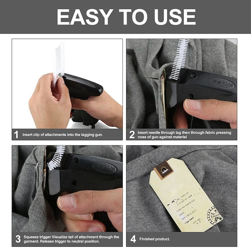 1000 Barbs +5 Needles Clothes Garment Price Label Tags Gun Marking DIY Apparel Tagging Guns Sewing Craft Tools Tag Gun - view 6