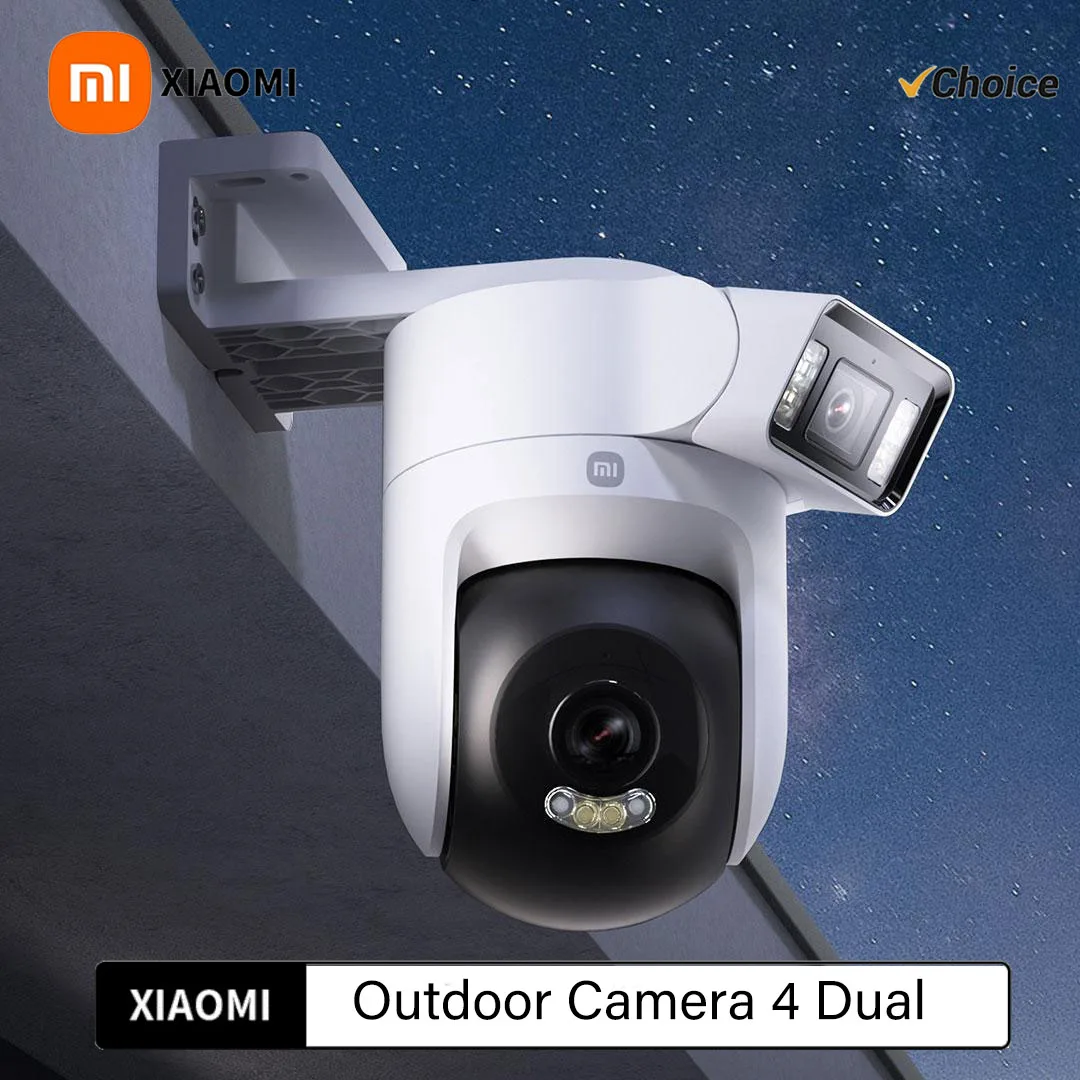 New Xiaomi Outdoor Camera 4 Dual Lens 5MP 3K HD Dual View Monitoring Panoramic Closeup Tracking IP66 Weatherproof AntiTheft