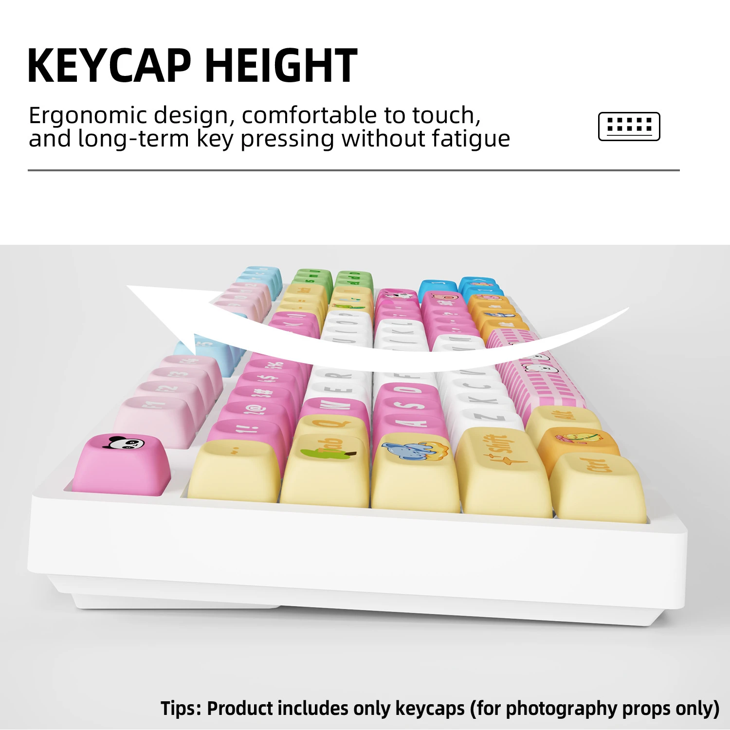 Happy Zoo Keycaps 121 Keys PBT Material MOA Profile DYE-SUB For MX Switch Wooting Mechanical Keyboard Keycaps ISO ANSI Layout 6