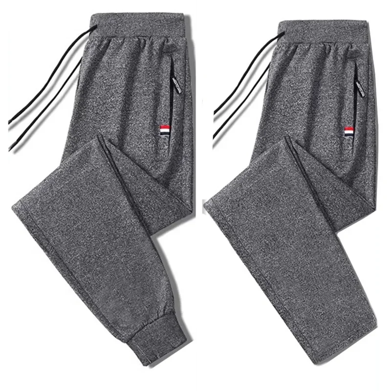 

Summer Men's Fitness Sportswear with Elastic Waist and Cotton Pants, Loose Fitting Sports Jogging Pants