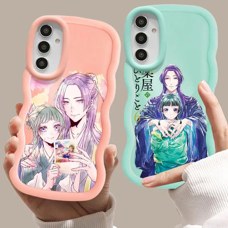 Anime The Apothecary Diaries Luxury Macaron Waves Phone Case for Samsung S24 S23 S22 S21 FE Ultra for Galaxy A50 A05 A04 Cover