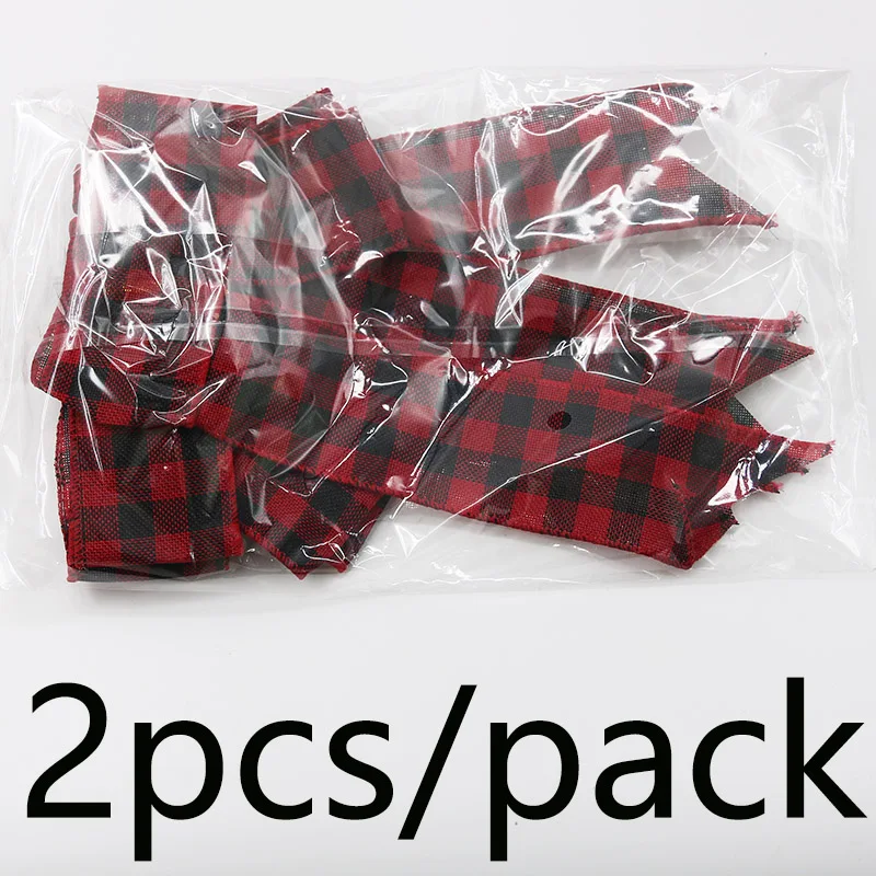 (2 Pieces/bag) 24cm Christmas Tree Wreath Pendant New Year Celebration Bow Small Gift DIY Gift Box Decoration