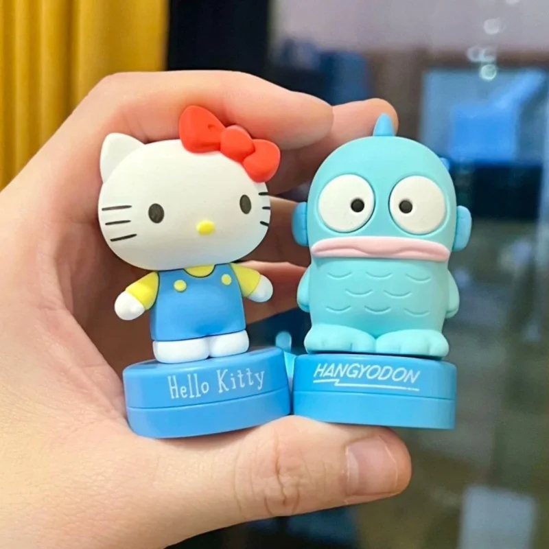 

Новое поступление Sanrio Family Seal слепая коробка оригинальная фигурка Hello Kitty Kuromi мультяшная игрушка штамп Hangyodun Decora детский подарок на день рождения