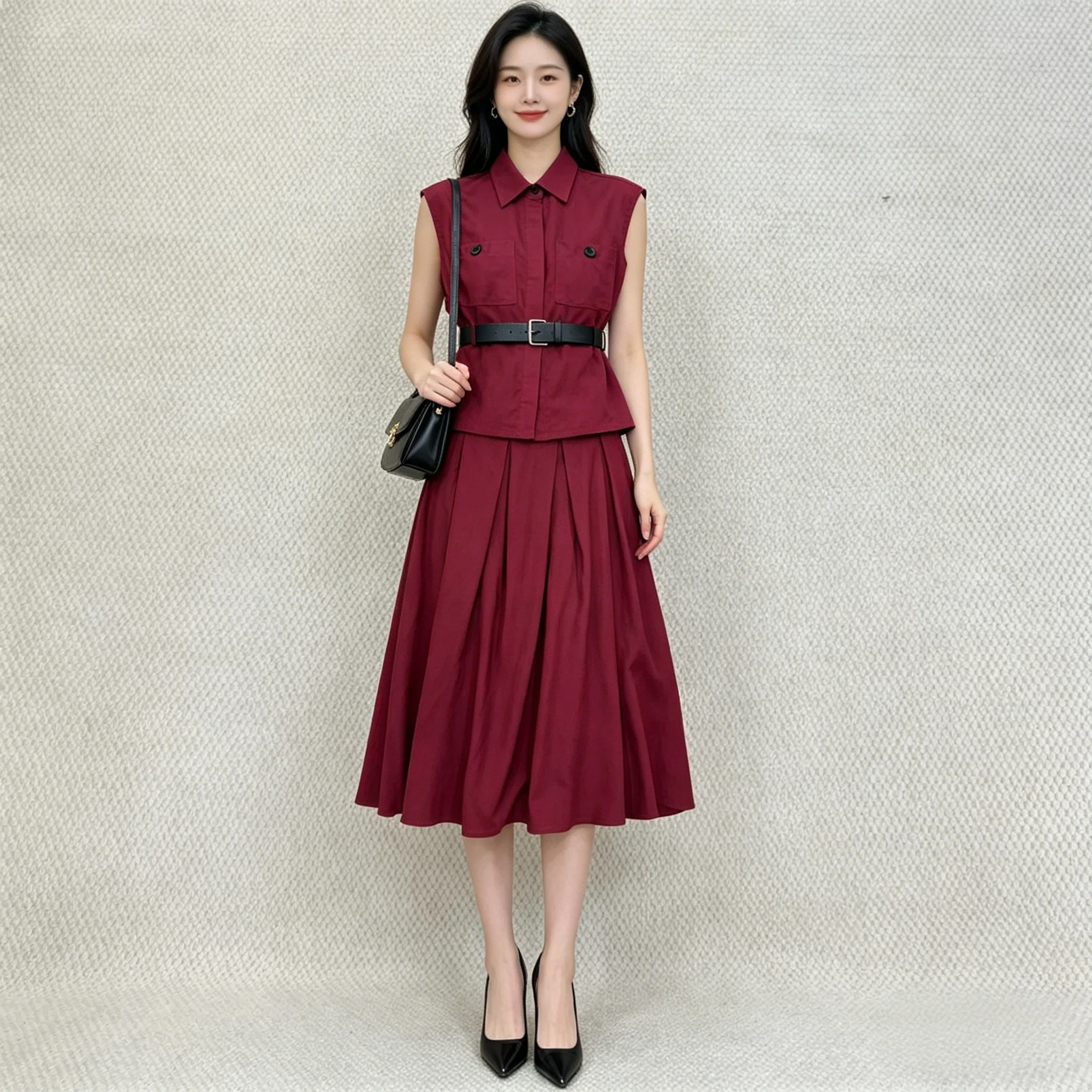 Summer New Arrival Women Simple Vest With Long Skirt Casual Suit