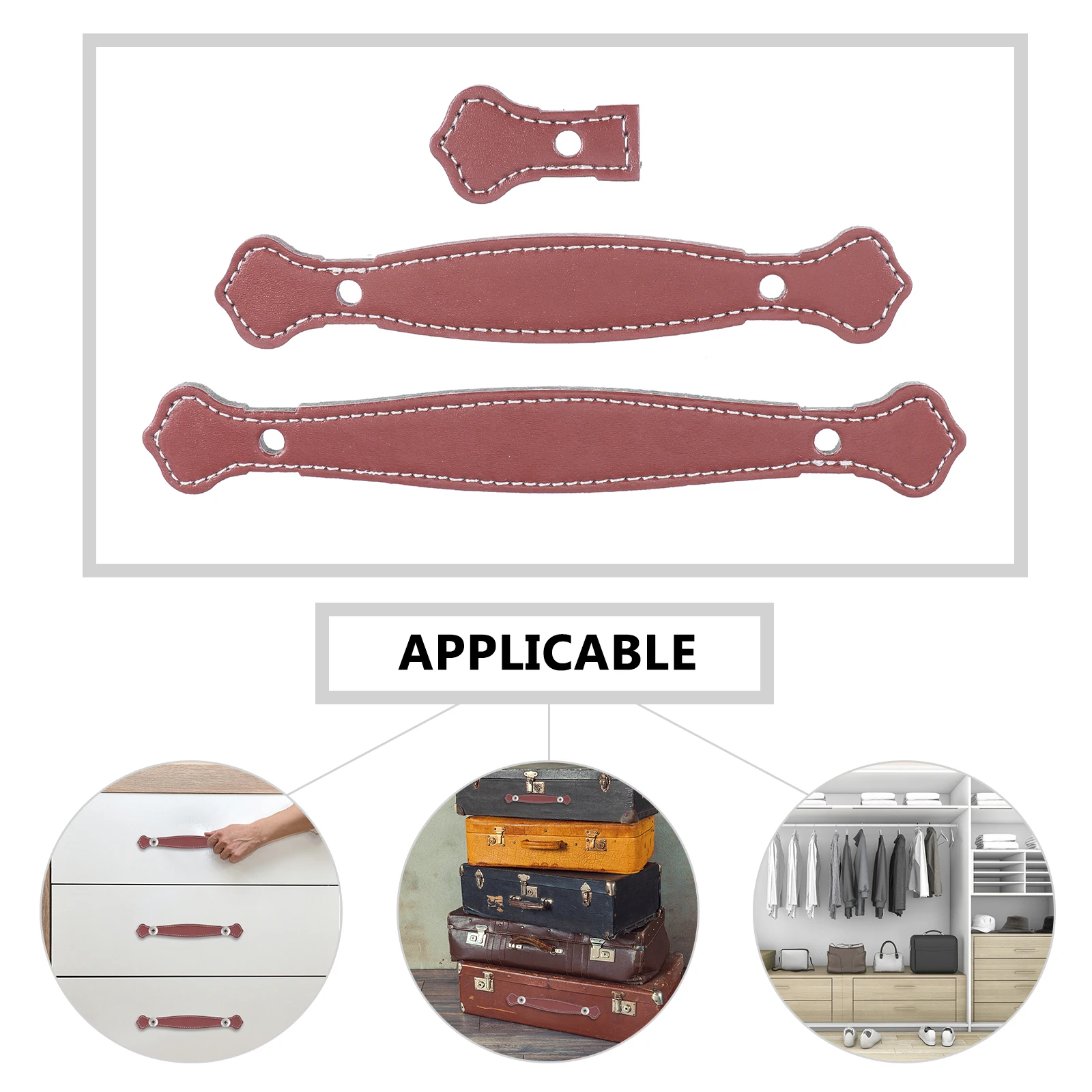 

3pcs H Suitcase Pull Furniture Drawer Puller Durable Wardrobe Accessories Simple Design Cabinet Hardware