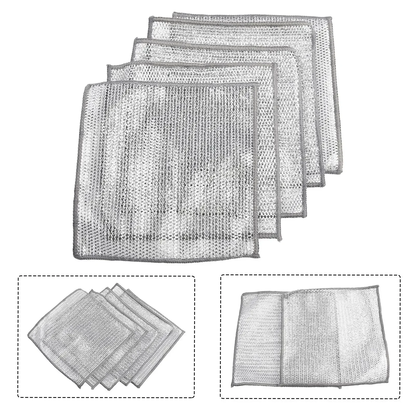 Advanced Diamond Lattice Wire Dishcloth  Efficient Rust And Oil Stain Remover  Suitable For Various Kitchen Tasks