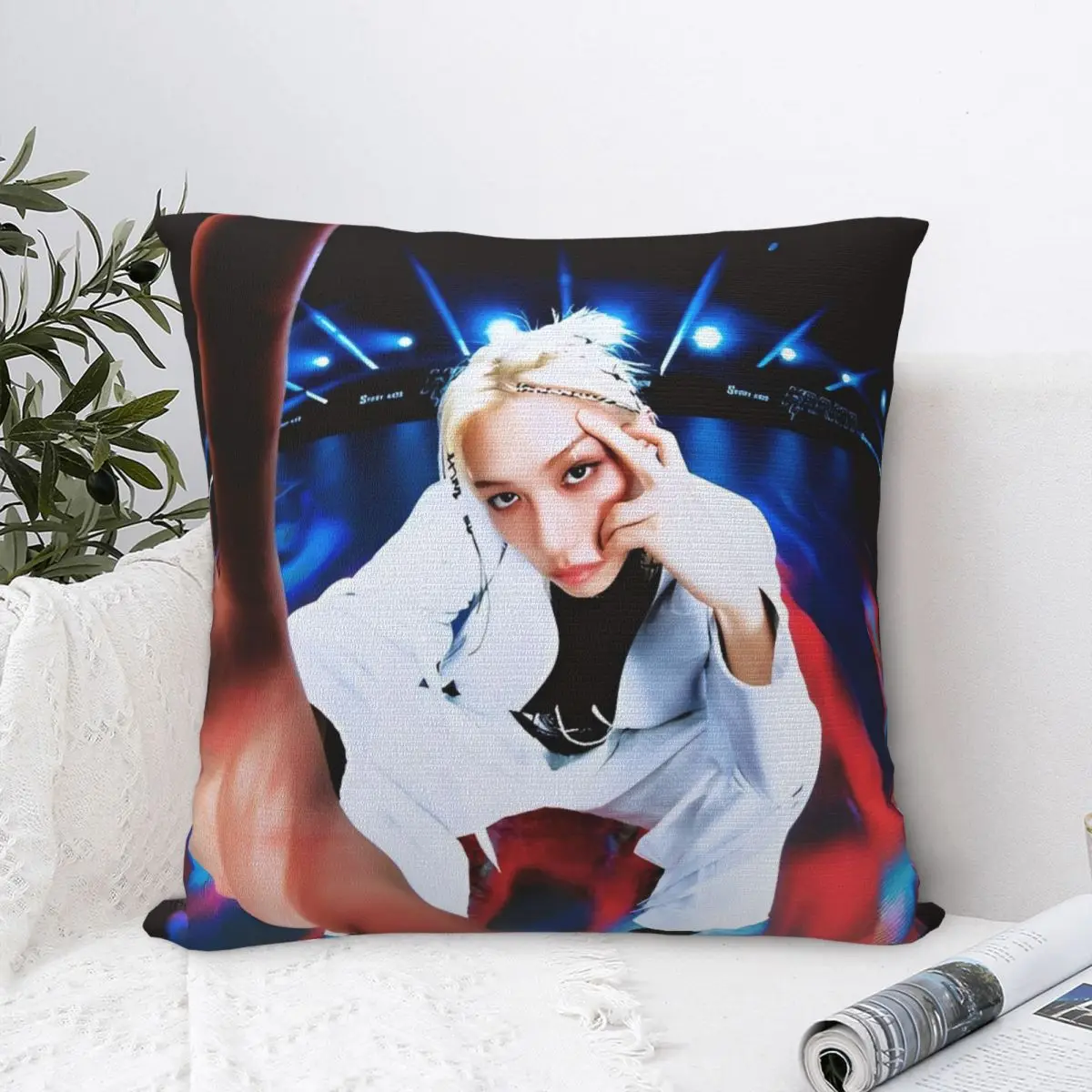 Pillow Case Kpop Singer F-Felix Soft Pillow Cover Karma Retro Trendy Cushion Cover Graphic Pillowcases For Living Room Chair