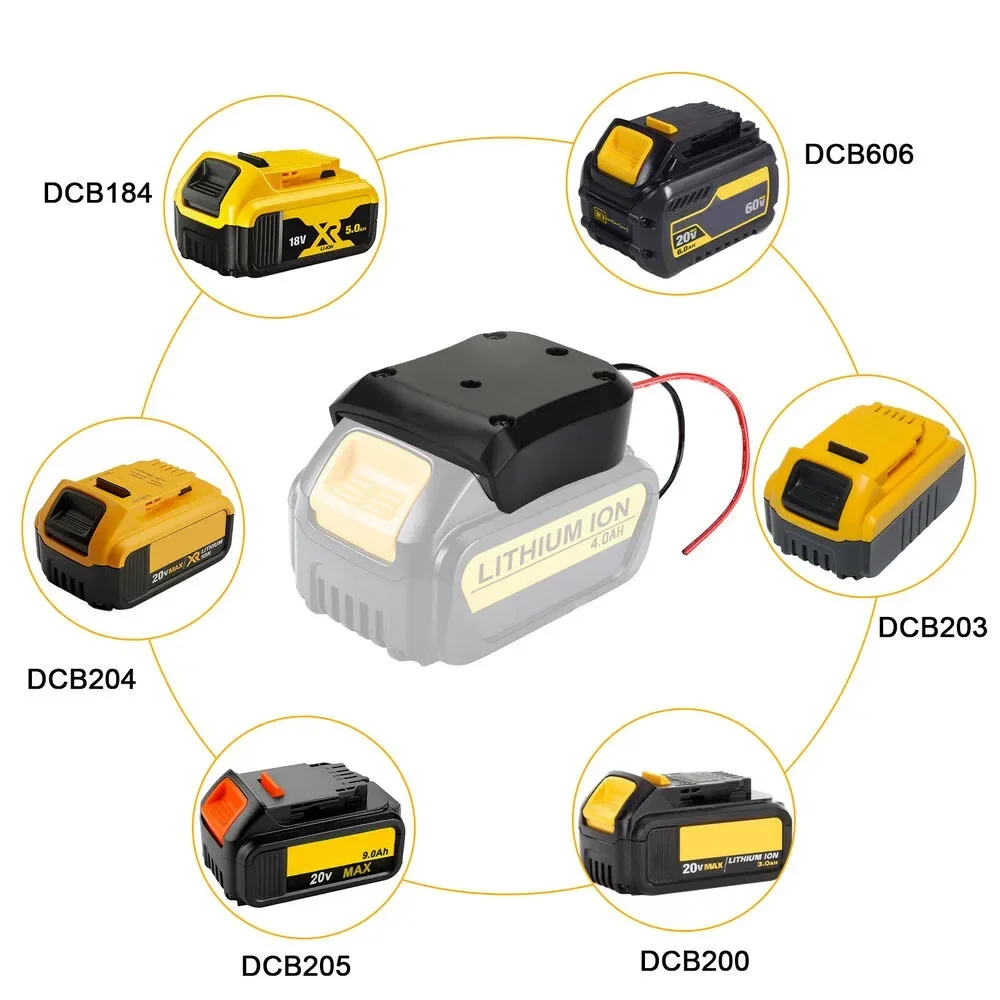 Imagem -06 - Adaptador Power Wheels para Dewalt 10.812v Bateria 14awg Robótica Faça Você Mesmo Robotics Trabalho Luzes rc Truck e rc Brinquedos