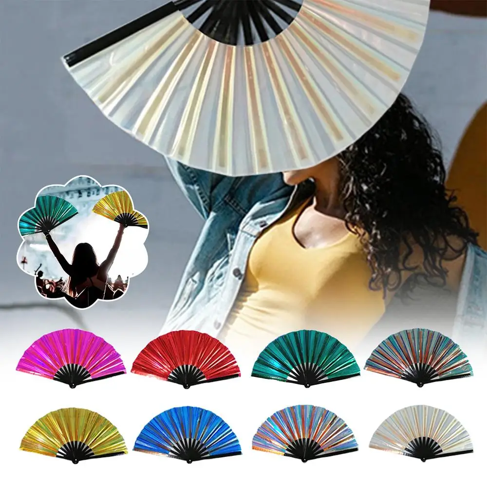 Large Rave Folding Hand Clacking Fan Foldable Big Chinese Tai Chi Kung Fu Popping Fans For Line Dancing Fan ﻿
