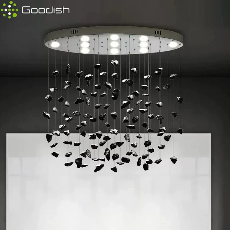 

Modern Luxury Nordic Stylish Rain Like Gravel LED Pendant Lights Art Creative Lamps for Living Room Home Decoration Chandelier