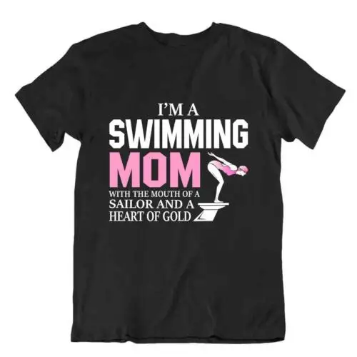 Swimming Mom T-SHIRT Sailor TEE Heart Of Gold SHIRT Best Apparel