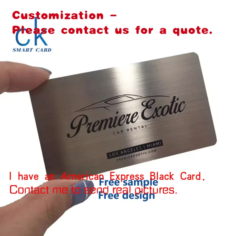 

custom.Customized Stainless Steel NFC Card Name Metal Warranty Member Personalized RFID Chip NFC Business Cards