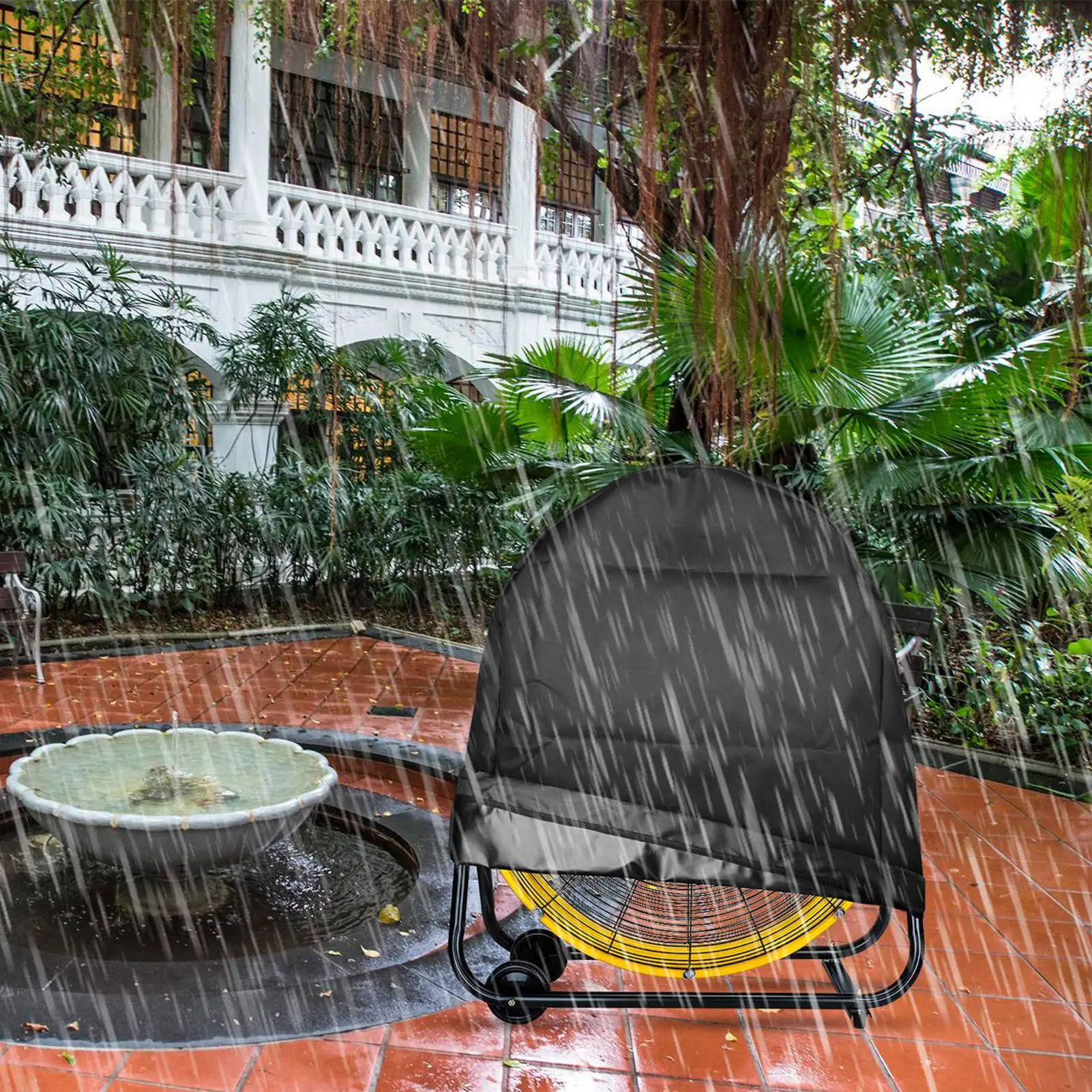 

Крышка вентилятора на пьедестале, круглая защита электрического вентилятора, пылезащитные чехлы 600D, Оксфордская защита, водонепроницаемая защита для безопасности, квартиры, общежития