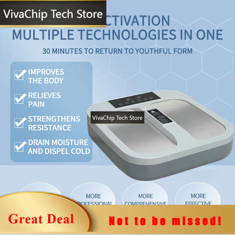 VivaCTElectric Foot Massager Terahertz Therapy Quantum Relaxation Feet Acupressure Improves Blood Circulation Whole Body Relaxat