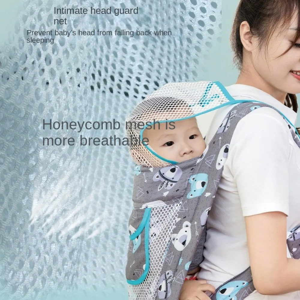 

Multifunction Baby Wrap Carrier Infant Kangaroo Bag Mesh Infant Backpacks Newborn Front Holding Horizontal Holding Type
