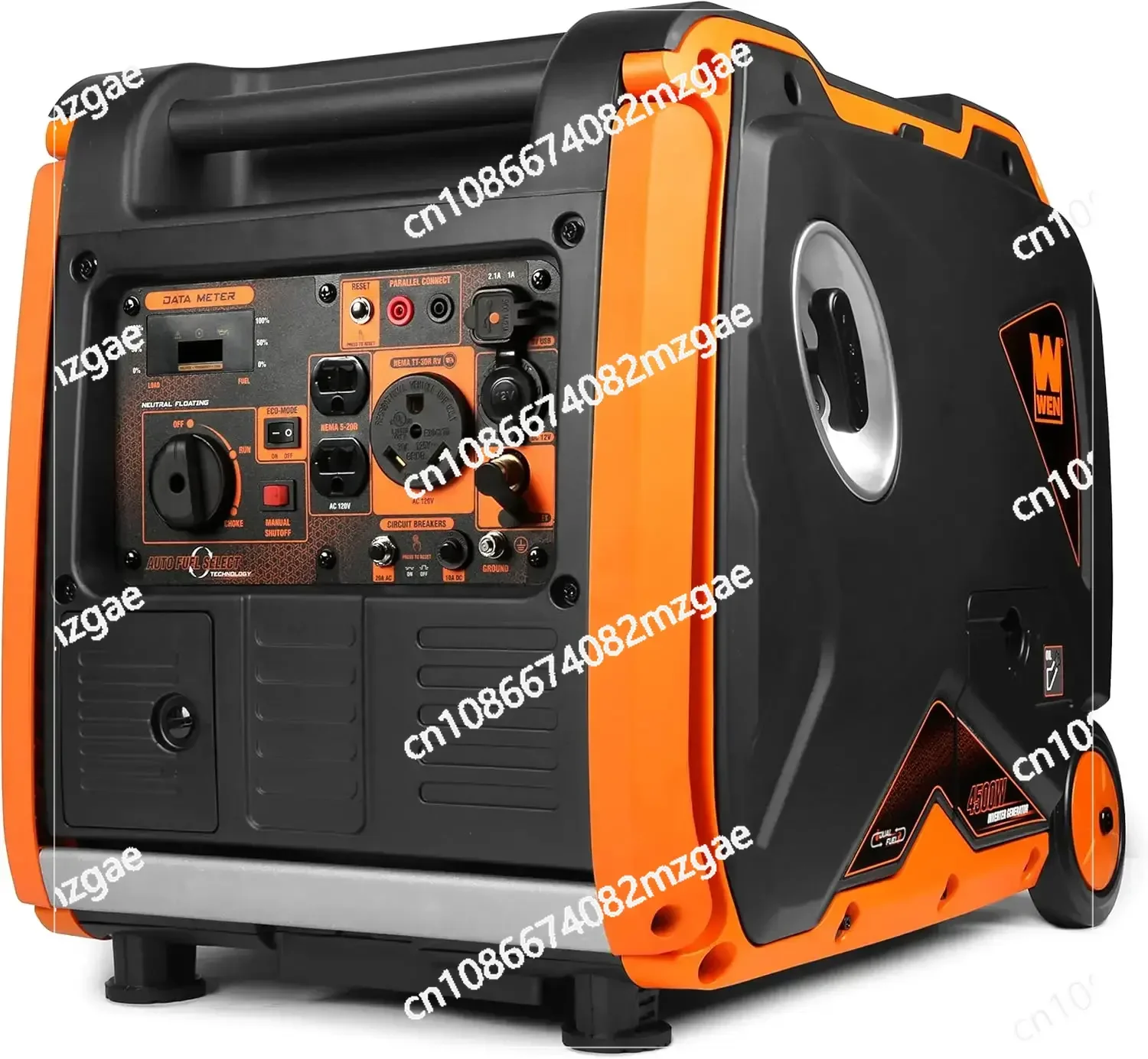 DF450i Super Quiet 4500-Watt Dual RV-Ready Portable Inverter Generator with Fuel Shut-Off Car Wheels and Carrying Handles