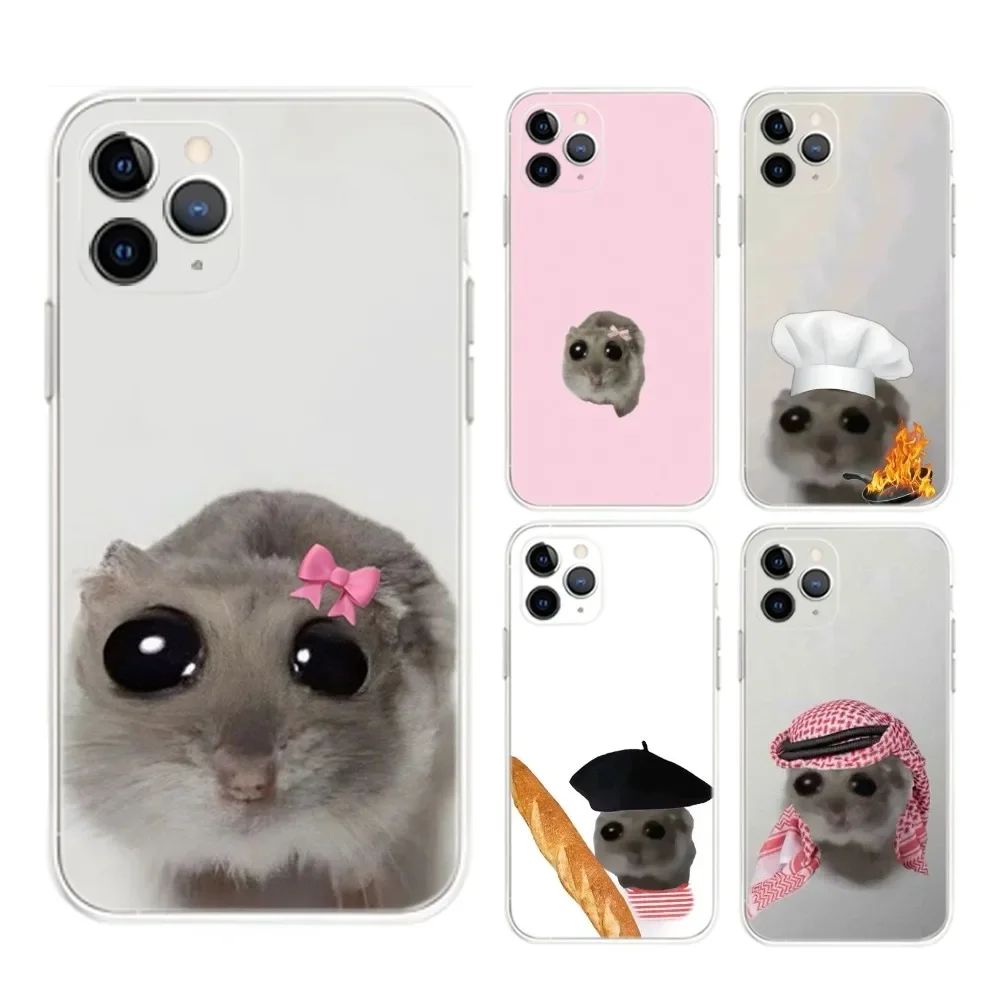 

Funny Sad Hamster Meme Phone Case For iPhone Apple 16,15,14,13,12,Mini,11,Pro,Max,Plus,X,XR,XS,8,SE,2020,Plus Transparent Cover