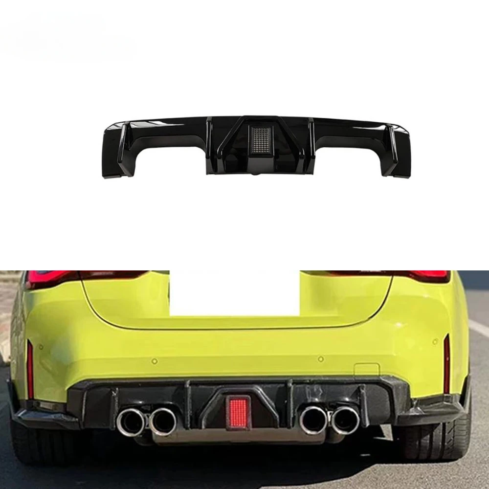 

Glossy Black ABS Rear Diffuser with LED Brake light for BMW G80 G82 M3 M4 2021-2023