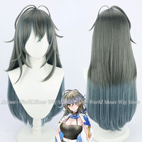 Ike Eveland Cosplay Wig Vtuber NIJISANJI EN Long 75cm Gray Blue 2022 Wigs Heat Resistant Hair Luxiem Halloween Party Woman Wigs