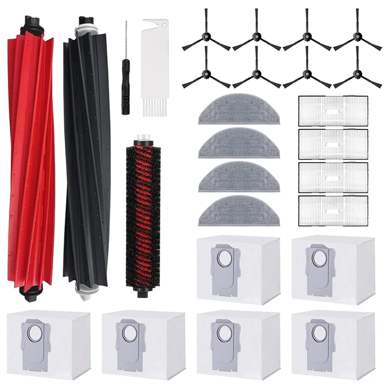 

For Roborock S8 Pro Ultra Main Side Brush Hepa Filter Mop Dust Bag Vacuum Cleaner Accessories Kit-Hot