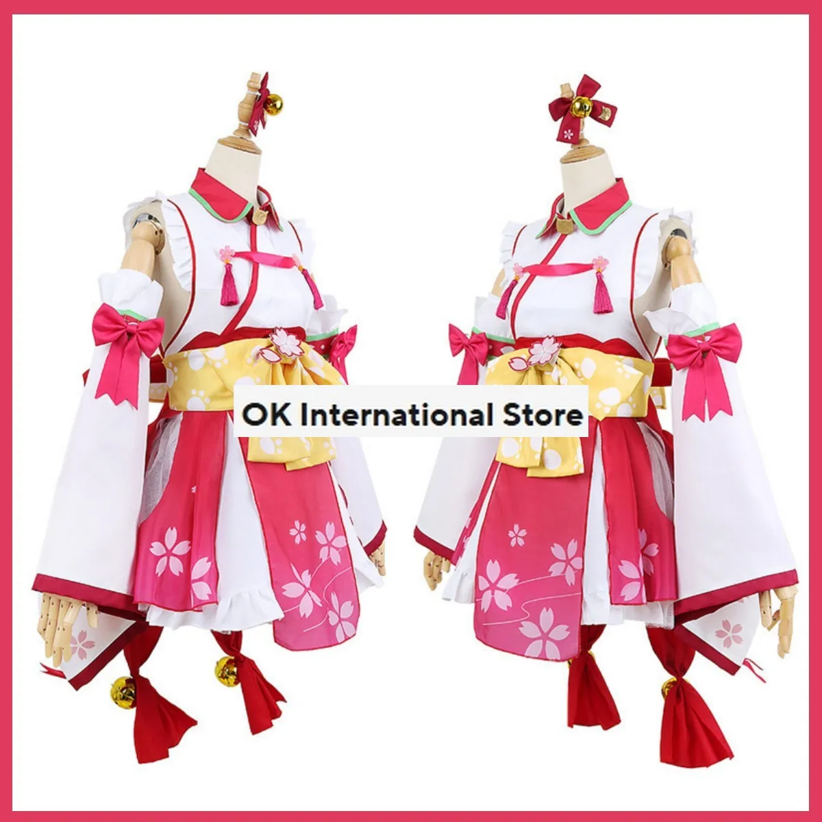 Anime YouTuber virtuel Sakura Ko Cosplay Costume pour femme, Kimono japonais, Jupe Lolita, Sexy Kawaii, Halloween Party, Trempé