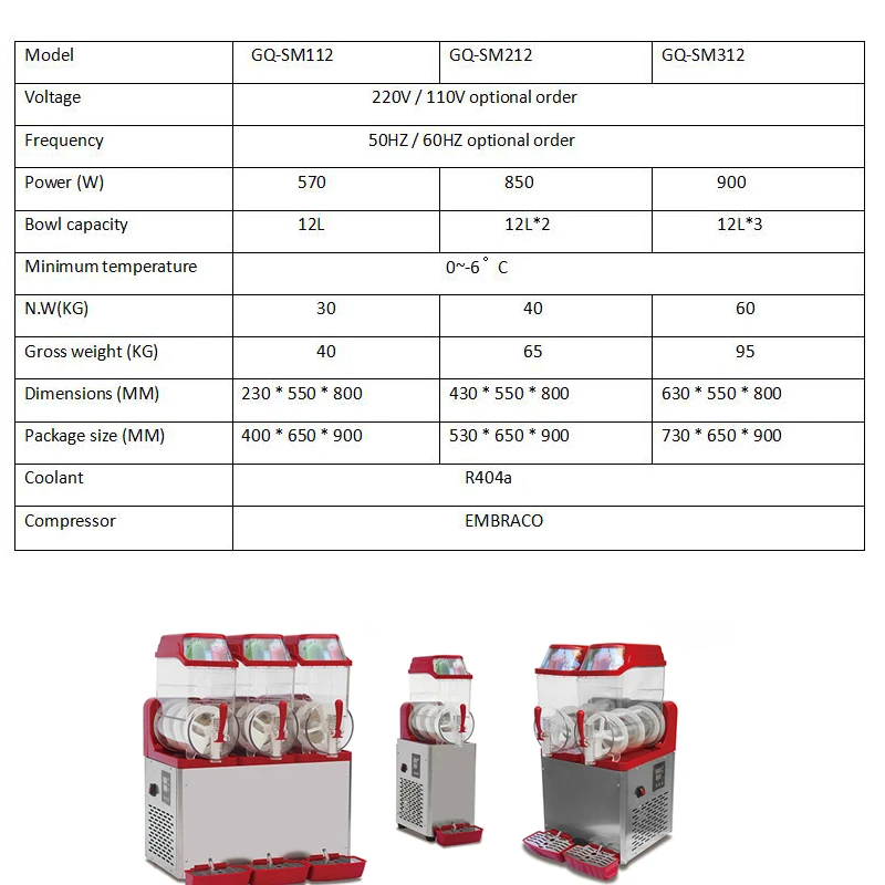 12L*3 Slush Machine Commercial Snow Melting Machine One Two Three Cylinder Fully Automatic Sludge Machine