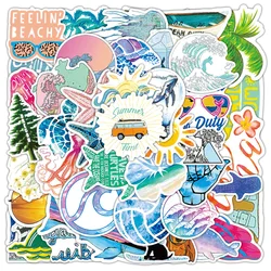 10/30/50pcs Plage D'été Autocollants Surf Mer Tortue VSCO Bleu Portable Réfrigérateur Téléphone Planche À Roulettes Valise Autocollant Graffiti Autocollant F5