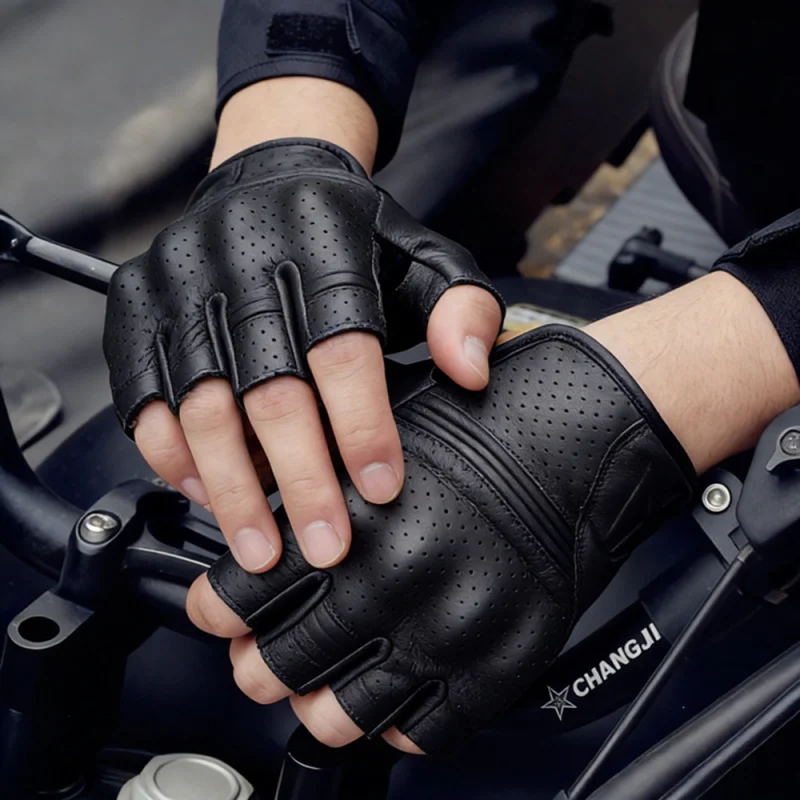 オートバイフィンガーレスフィンガーグローブメンズバイク-mtb-レザー女性の夏モトダートバイクアクセサリータクティカルレーシンググローブ
